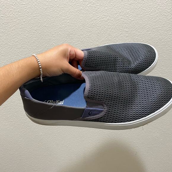 Olukai Lae‘ahi Men’s Breathable Slip-On Shoes sz 13 in Mesh: Pavement - Picture 2 of 9